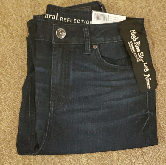 NEW! Natural Reflections Women's Navy Skinny Stretch Jeans - Picture 4 of 4
